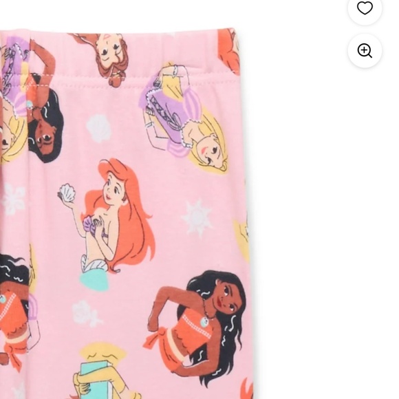 Princess Toddler Girls Two Piece Sleep Set Size 5T - Picture 5 of 5